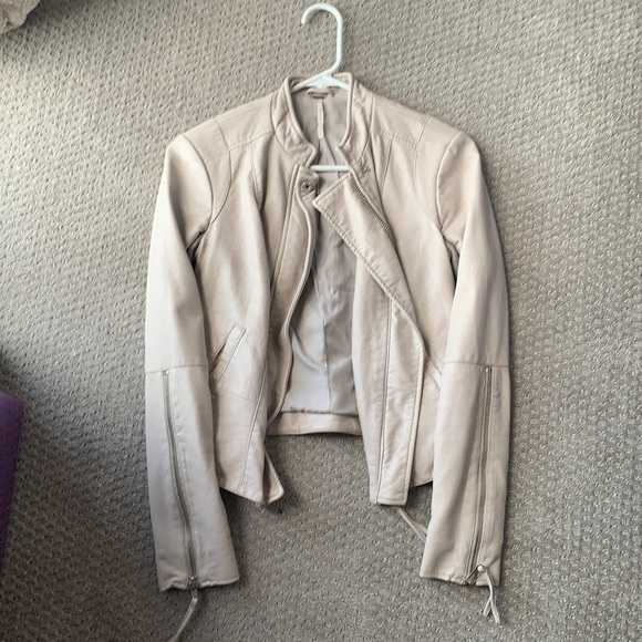 Free people real leather jacket size 0 - Picture 2 of 10
